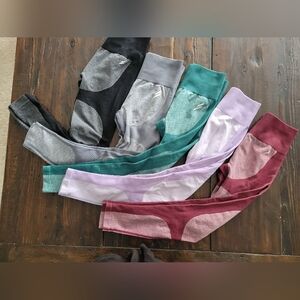 Bundle of 5 DOYOUEVEN Women's Colorful Leggings Set: XS
